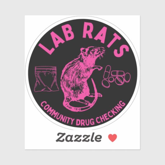Harm Reduction Sisters Lab Rats Logo Sticker (Vel)