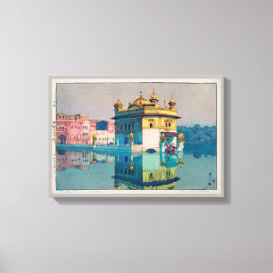 Harmandir Sahib (Gouden Tempel), Hiroshi Yoshida Canvas Afdruk