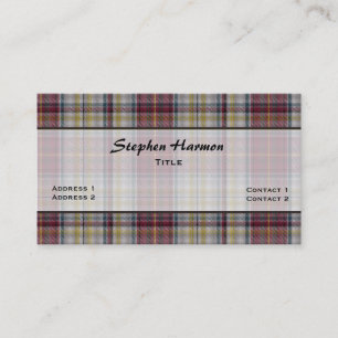 Harmon Jurk Traditionele Tartan Plaid Custom Visitekaartje