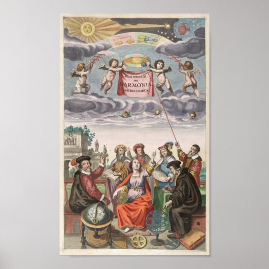 Harmonia Macrocosmica van Andreas Cellarius Poster (Voorkant)