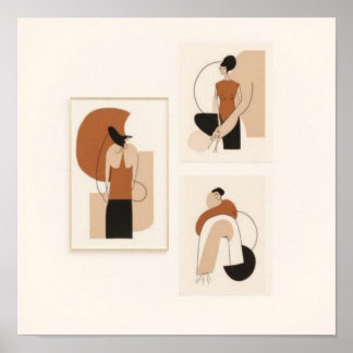 Harmonic Flow – Abstract Botanical Wall Art II Poster