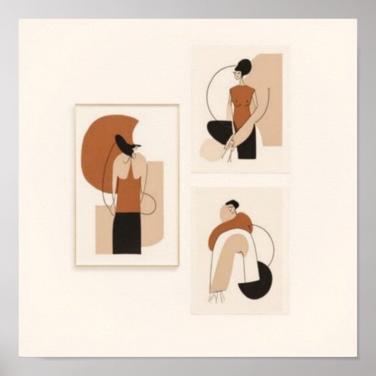 Harmonic Flow – Abstract Botanical Wall Art II Poster (Voorkant)