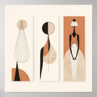 Harmonic Flow – Abstract Botanical Wall Art V Poster