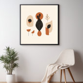 Harmonic Flow – Art mural botanique abstrait I