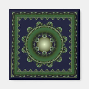 Harmonic green ommed mandala magnet magneet