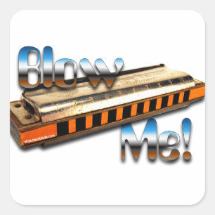 Harmonica - Blow me sticker