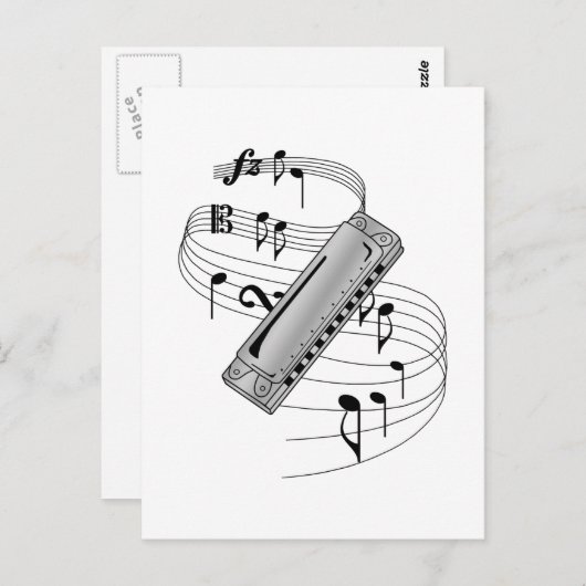 Harmonica Briefkaart (Voorkant / Achterkant)