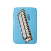 Harmonica cartoon illustratie badmat (Voorkant Verticaal)