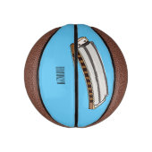 Harmonica cartoon illustratie basketbal (Verticaal)