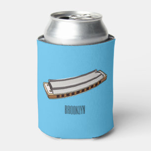 Harmonica cartoon illustratie blikjeskoeler