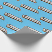 Harmonica cartoon illustratie cadeaupapier (Hoek)