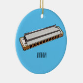 Harmonica cartoon illustratie keramisch ornament (Rechts)