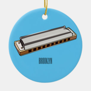 Harmonica cartoon illustratie keramisch ornament