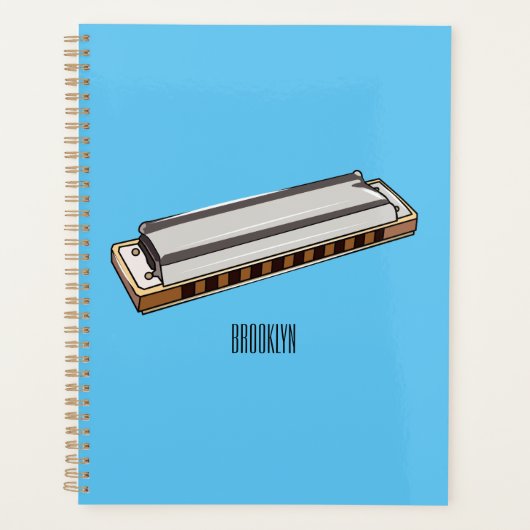 Harmonica cartoon illustratie planner (Voorkant)