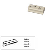 Harmonica cartoon illustratie 	rubberstempel (Gestempeld)
