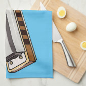 Harmonica cartoon illustratie theedoek (Quarter Fold)