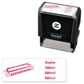 Harmonica cartoon illustratie zelfinktende stempel (In situ)