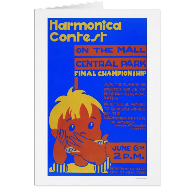 Harmonica Central Park 1937 WPA (Voorkant)