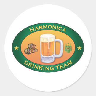Harmonica Drink Team Ronde Sticker