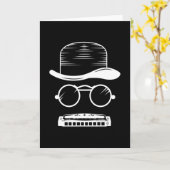 Harmonica Hat Music Instrument Blues Kaart (Gele Bloem)