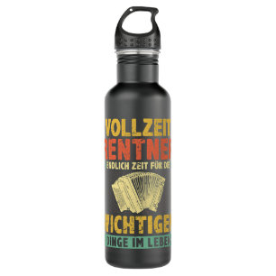 Harmonica Lover Styrian Harmonica Pensionist Retro Waterfles