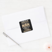 Harmonica Man Vierkante Sticker (Envelop)