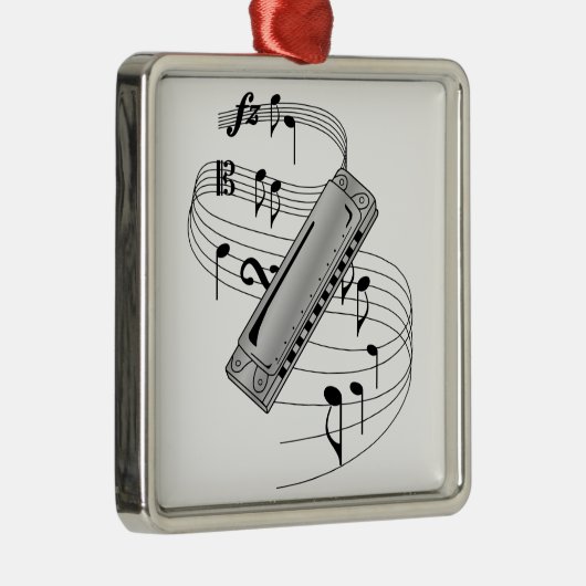 Harmonica Metalen Ornament (Rechts)