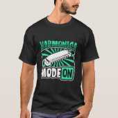 Harmonica Mode On Harmonica Player T-shirt (Voorkant)