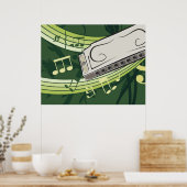 Harmonica Music Poster (Keuken)
