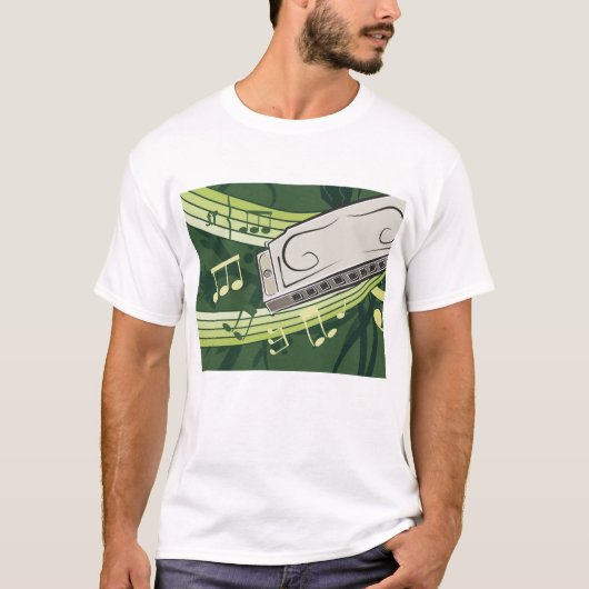 Harmonica Music T-shirt (Voorkant)