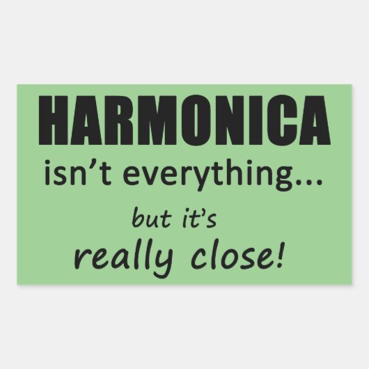 Harmonica n'est pas tout Sticker rectangulaire (Devant)