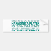 Harmonica Player 3% Talent Bumpersticker (Voorkant)