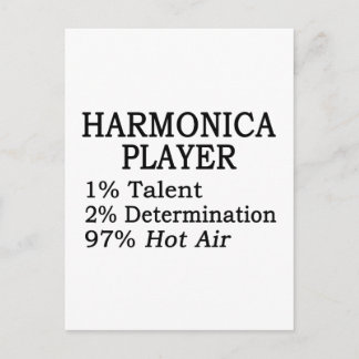 Harmonica Player Hot Air Briefkaart