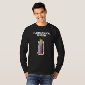 Harmonica Queen Girls Harmonica Harmonica T-shirt (Voorkant volledig)