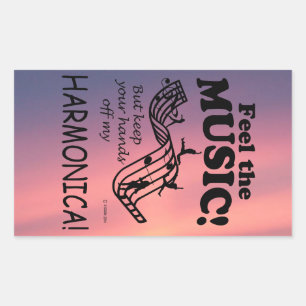 Harmonica Sentez Le Sticker Rectangulaire De La Mu