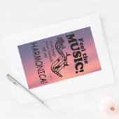 Harmonica Sentez Le Sticker Rectangulaire De La Mu (Enveloppe)