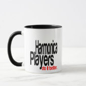 Harmonica spelers doen het beter grap mok (Links)