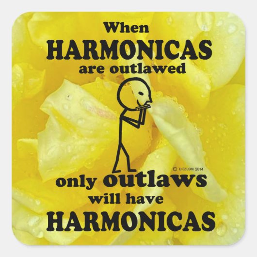 Harmonicas Sticker Carré illégal (Devant)