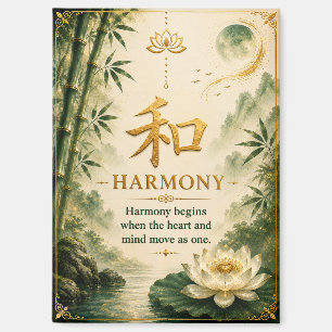 Harmonie (和) Aimant de caractère chinois