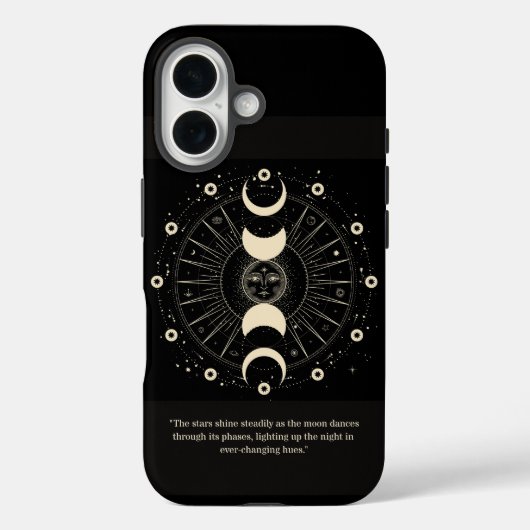Harmonie Céleste : Phases de la Lune Coque iPhone (Verso)