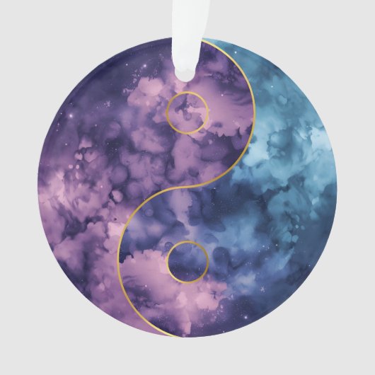 Harmonie Céleste : Yin Yang Nébuleuse Aquarelle (devant)