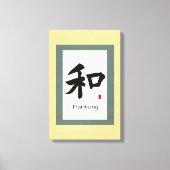 Harmonie Chinese kalligrafie kunst Canvas Afdruk (Voorkant)
