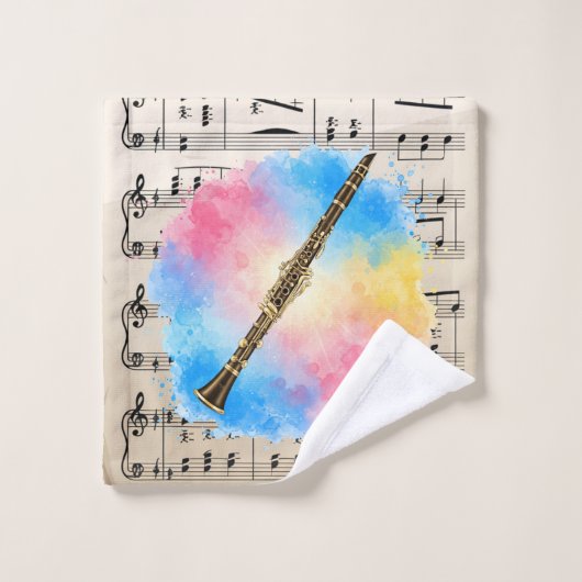 Harmonie Clarinet : Aquarelles colorées (Gant de toilette)