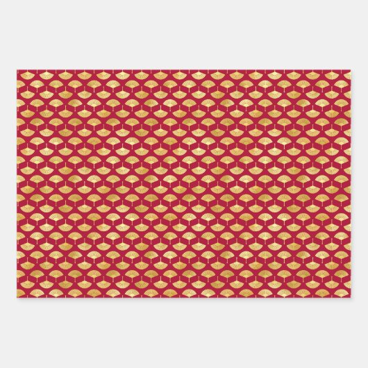 Harmonie Crimson : Papier Motif japonais (Devant 3)