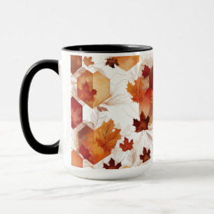 Harmonie d'automne Hexagon Feuilles - Combo Mug 15