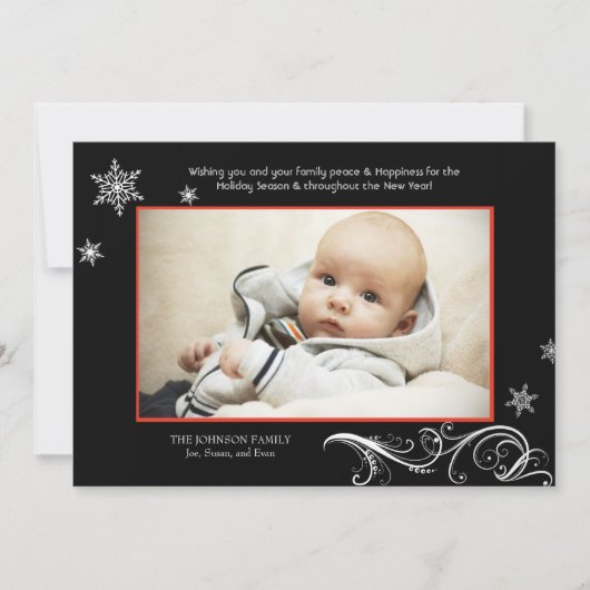 Harmonie de flocon de neige - carte de vacances de (Devant)