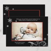 Harmonie de flocon de neige - carte de vacances de (Devant / Derrière)