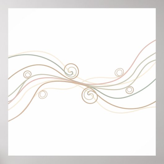 Harmonie de Lignes Calmes – Affiche Abstraite Mini (Devant)