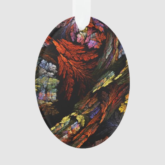 Harmonie des couleurs Art Abstrait Acrylique Oval (devant)