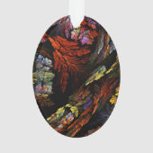 Harmonie des couleurs Art Abstrait Acrylique Oval (dos)